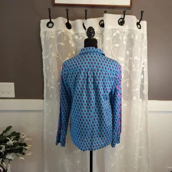 J. Crew Partial Button Down, Floral, 100% Cotton, Long Sleeves, Size S - Picture 5 of 7